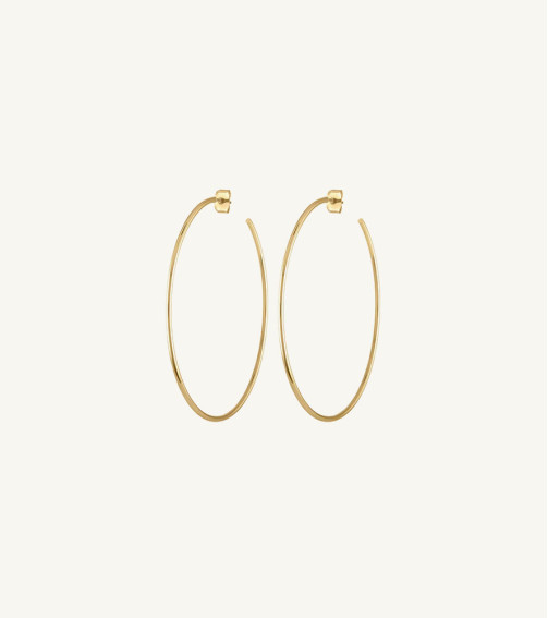 Trendy Golden Round Earring