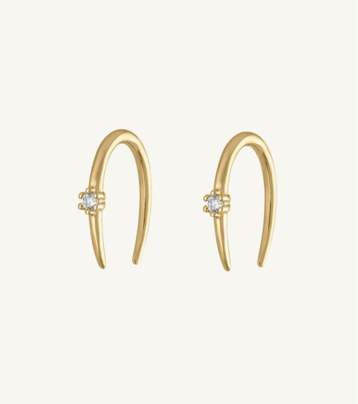 Solid Gold Medium Hoop Earrings